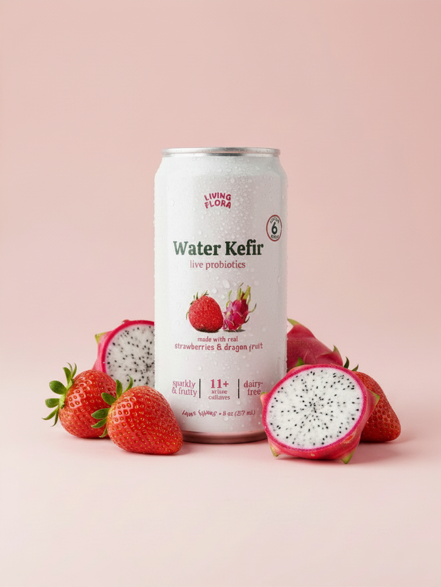 Strawberry Dragon Fruit Water Kefir (8 pack)