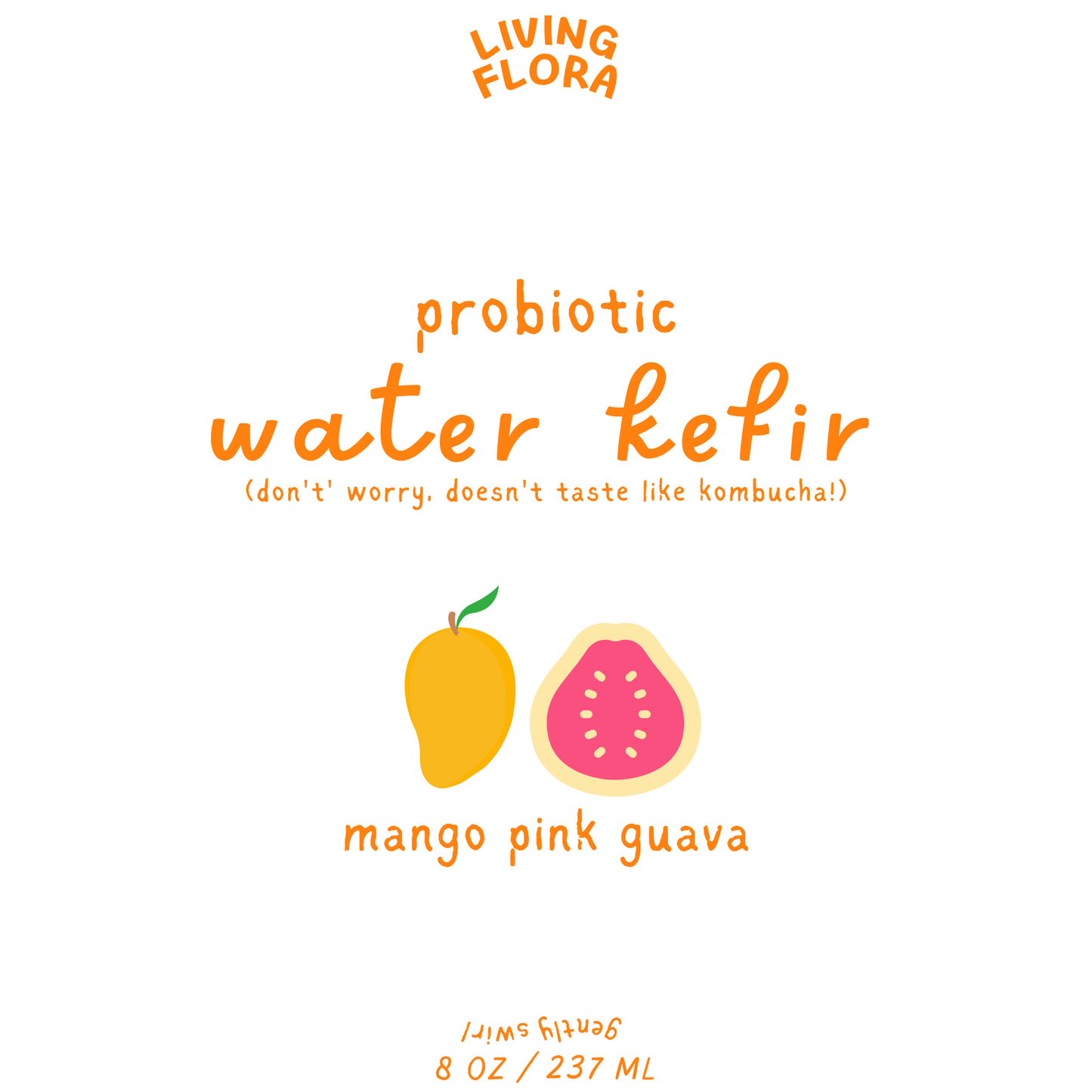 Mango Pink Guava Water Kefir (8 pack)