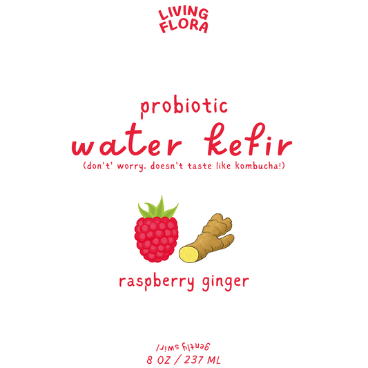 Raspberry Ginger Water Kefir (8 pack)